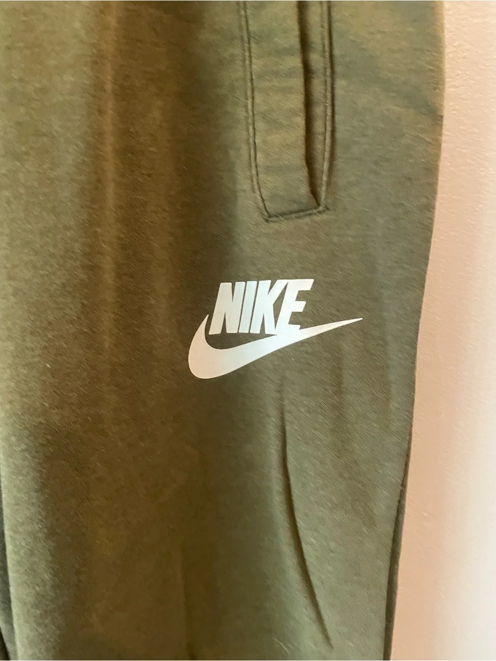 Nike  Olive Green Fleece Joggers